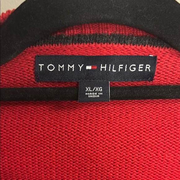Tommy Hilfiger Red and Black Crewneck Sweater - Picture 2 of 4